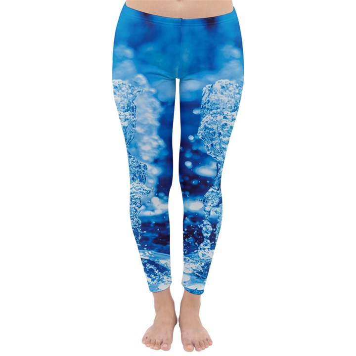 Water Blue wallpaper Classic Winter Leggings