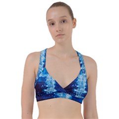 Water Blue Wallpaper Sweetheart Sports Bra by artworkshop