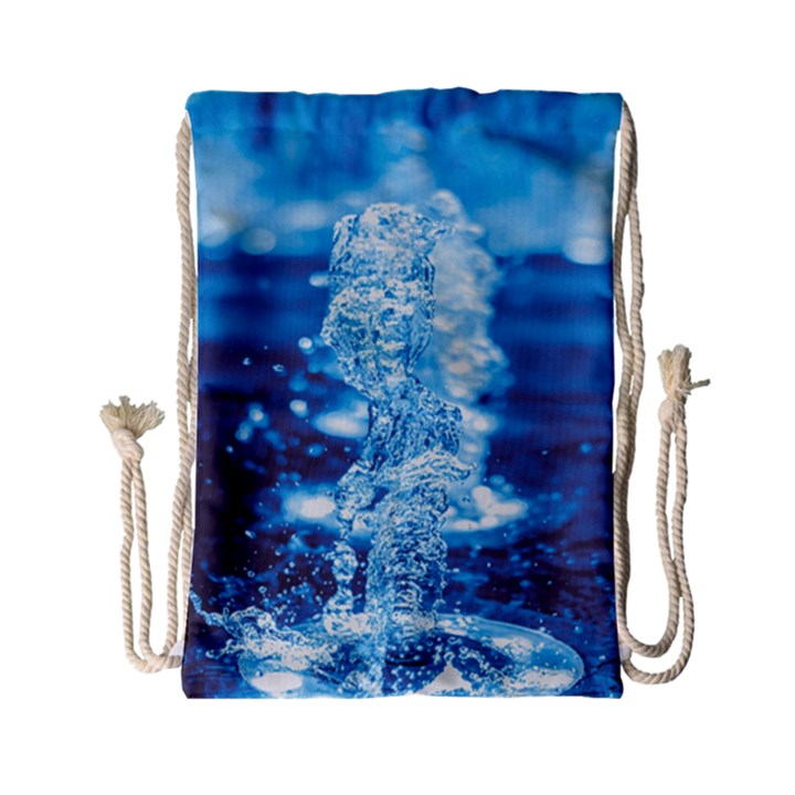 Water Blue wallpaper Drawstring Bag (Small)