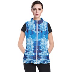 Water Blue Wallpaper Women s Puffer Vest by artworkshop