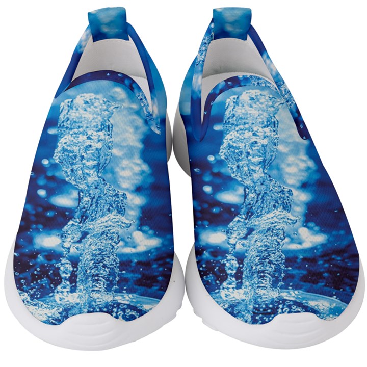 Water Blue wallpaper Kids  Slip On Sneakers