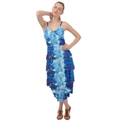 Water Blue Wallpaper Layered Bottom Dress by artworkshop