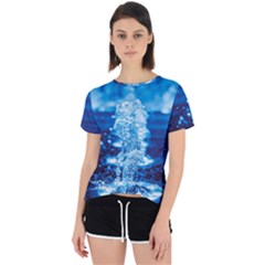 Water Blue Wallpaper Open Back Sport Tee by artworkshop