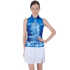 Water Blue Wallpaper Women s Sleeveless Polo Tee by artworkshop