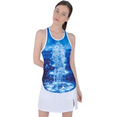 Water Blue Wallpaper Racer Back Mesh Tank Top by artworkshop