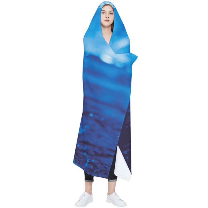 Water Blue wallpaper Wearable Blanket