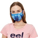 Water Blue wallpaper Crease Cloth Face Mask (Adult) View1