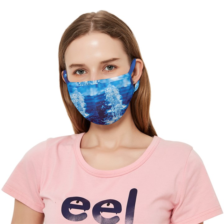 Water Blue wallpaper Crease Cloth Face Mask (Adult)