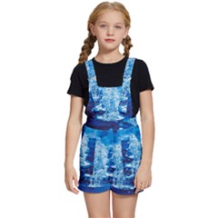 Water Blue Wallpaper Kids  Short Overalls