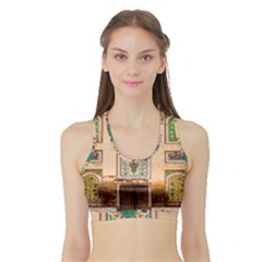 Mosque Sports Bra With Border by artworkshop