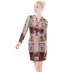 Mosque Button Long Sleeve Dress by artworkshop