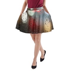 Rain On Window A-line Pocket Skirt by artworkshop