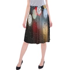 Rain On Window Midi Beach Skirt by artworkshop