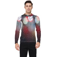 Rain On Window Men s Long Sleeve Rash Guard by artworkshop