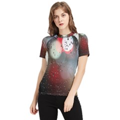 Rain On Window Women s Short Sleeve Rash Guard by artworkshop