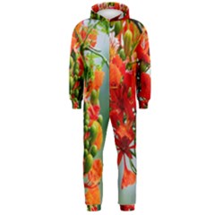 Gathering Sping Flowers Wallpapers Hooded Jumpsuit (men) by artworkshop