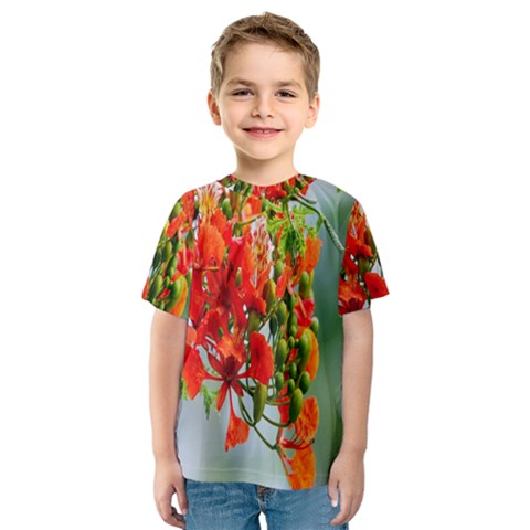 Gathering Sping Flowers Wallpapers Kids  Sport Mesh Tee by artworkshop