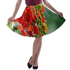 Gathering Sping Flowers Wallpapers A-line Skater Skirt by artworkshop