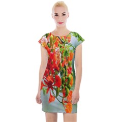 Gathering Sping Flowers Wallpapers Cap Sleeve Bodycon Dress by artworkshop