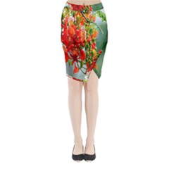 Gathering Sping Flowers Wallpapers Midi Wrap Pencil Skirt by artworkshop