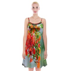 Gathering Sping Flowers Wallpapers Spaghetti Strap Velvet Dress by artworkshop