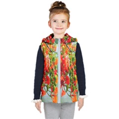 Gathering Sping Flowers Wallpapers Kids  Hooded Puffer Vest by artworkshop