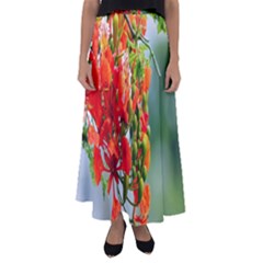 Gathering Sping Flowers Wallpapers Flared Maxi Skirt by artworkshop