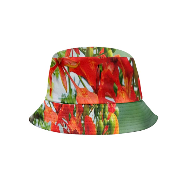 Gathering Sping Flowers Wallpapers Bucket Hat (Kids)