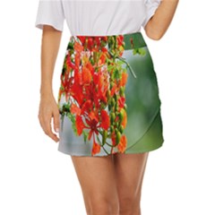 Gathering Sping Flowers Wallpapers Mini Front Wrap Skirt by artworkshop