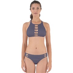 Dark Smoke Grey	 - 	perfectly Cut Out Bikini Set by ColorfulSwimWear