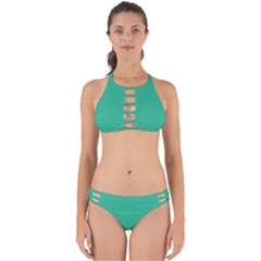 Mountain Meadow Green	 - 	perfectly Cut Out Bikini Set by ColorfulSwimWear