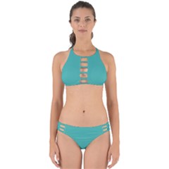 Verdigris Blue	 - 	perfectly Cut Out Bikini Set