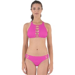 Wild Strawberry Pink	 - 	perfectly Cut Out Bikini Set by ColorfulSwimWear