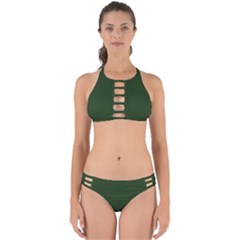 Dark Forest Green	 - 	perfectly Cut Out Bikini Set by ColorfulSwimWear