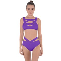 Grape Purple	 - 	bandaged Up Bikini Set by ColorfulSwimWear