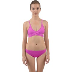 Rose Pink	 - 	wrap Around Bikini Set by ColorfulSwimWear