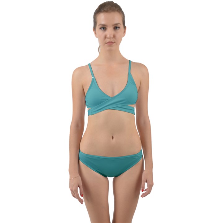 Blue Turquoise	 - 	Wrap Around Bikini Set