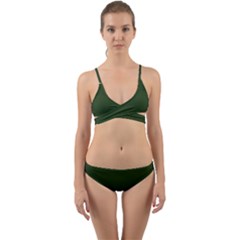 Dark Forest Green	 - 	wrap Around Bikini Set by ColorfulSwimWear