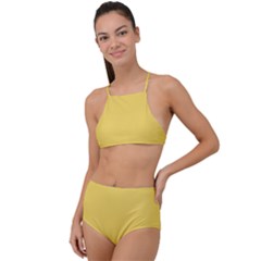 Naples Yellow	 - 	high Waist Tankini Set by ColorfulSwimWear