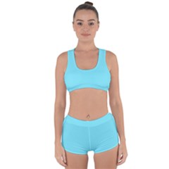 Arctic Blue	 - 	racerback Boyleg Bikini Set by ColorfulSwimWear