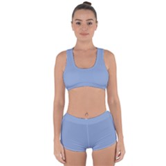 Serenity Blue	 - 	racerback Boyleg Bikini Set by ColorfulSwimWear