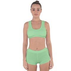 Granny Smith Apple Green	 - 	racerback Boyleg Bikini Set by ColorfulSwimWear