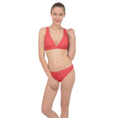 Tart Orange	 - 	classic Banded Bikini Set by ColorfulSwimWear