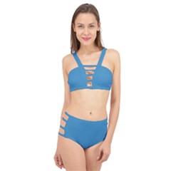 Regatta Blue	 - 	cage Up Bikini Set by ColorfulSwimWear