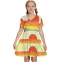 Sunset Nature Sea Ocean Kids  Short Sleeve Tiered Mini Dress View1