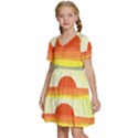 Sunset Nature Sea Ocean Kids  Short Sleeve Tiered Mini Dress View2