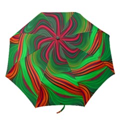 Background Green Red Folding Umbrellas by Ravend