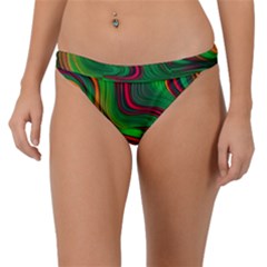 Background Green Red Band Bikini Bottoms by Ravend