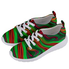 Background Green Red Women s Lightweight Sports Shoes by Ravend