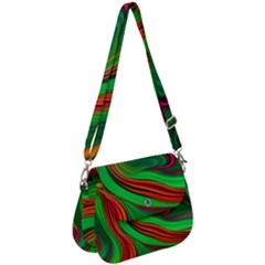 Background Green Red Saddle Handbag by Ravend